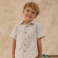 Rylee and Cru Lapel Collar Shirt - Wave Stripe