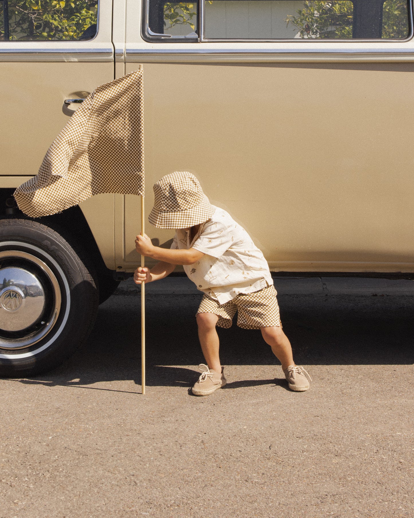 Rylee and Cru Bucket Hat - Ocre Check