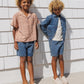 Rylee and Cru Lapel Collar Shirt - Poppy Gingham