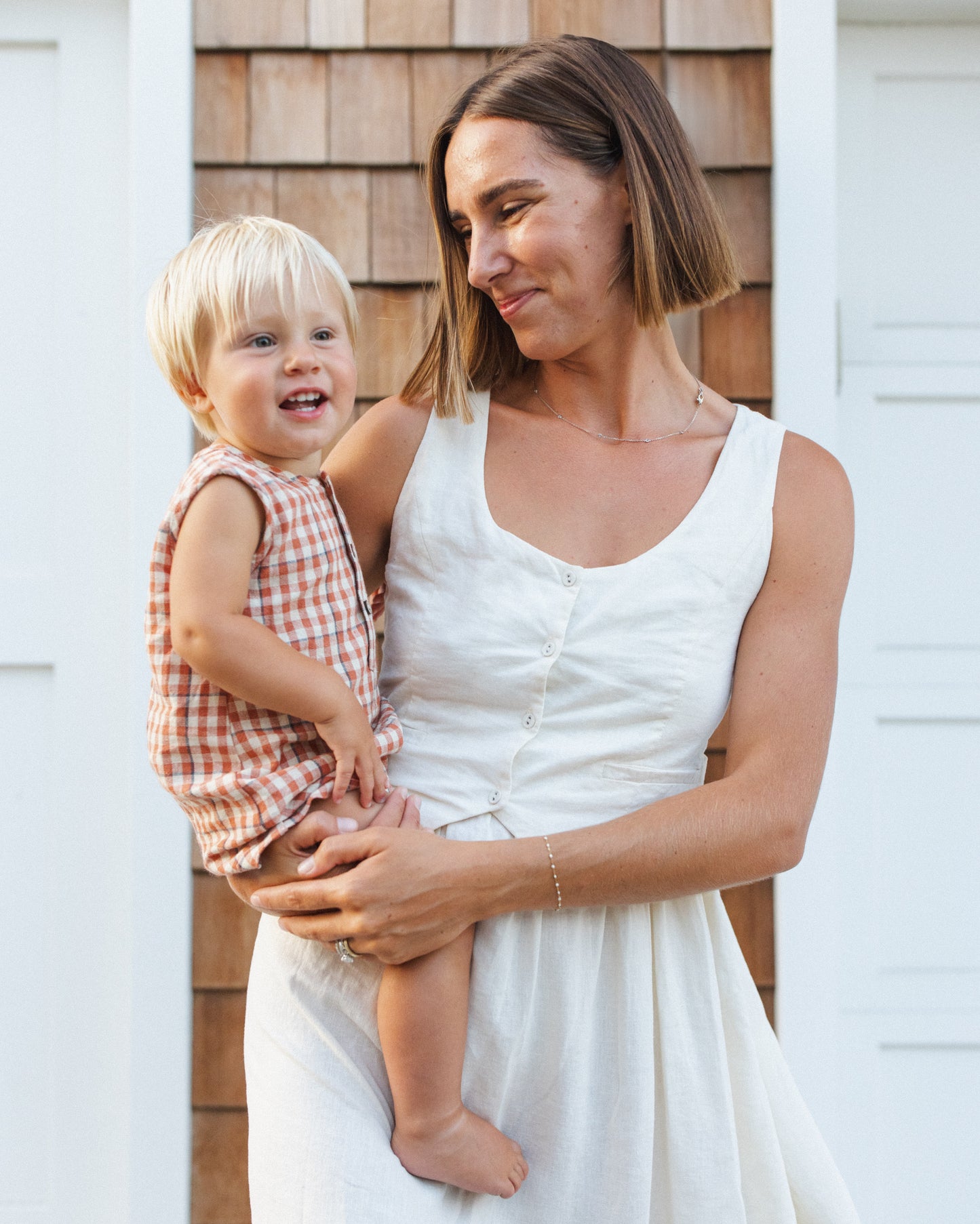 Rylee and Cru Mavrick Romper - Poppy Gingham