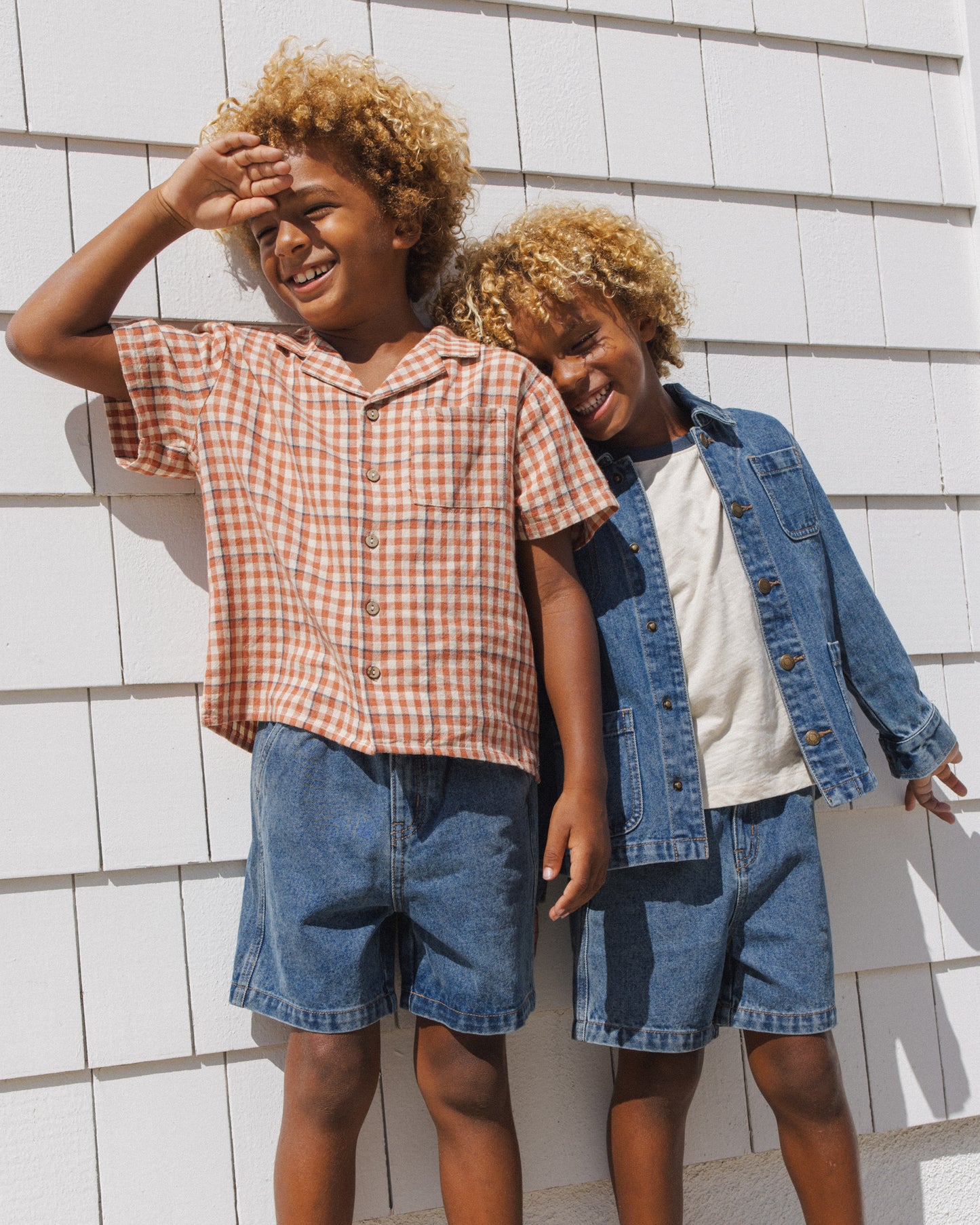 Rylee and Cru Lapel Collar Shirt - Poppy Gingham