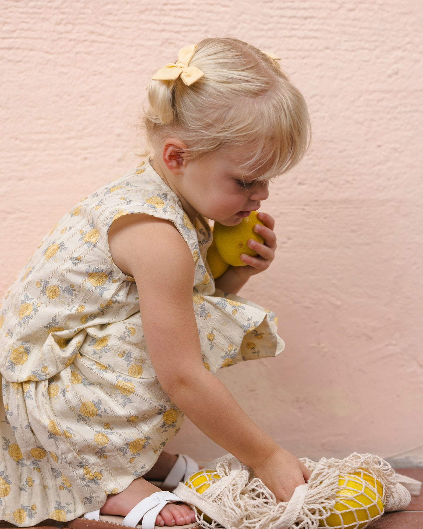 Rylee and Cru Lenny Skirt - Lemon Ditsy Flower