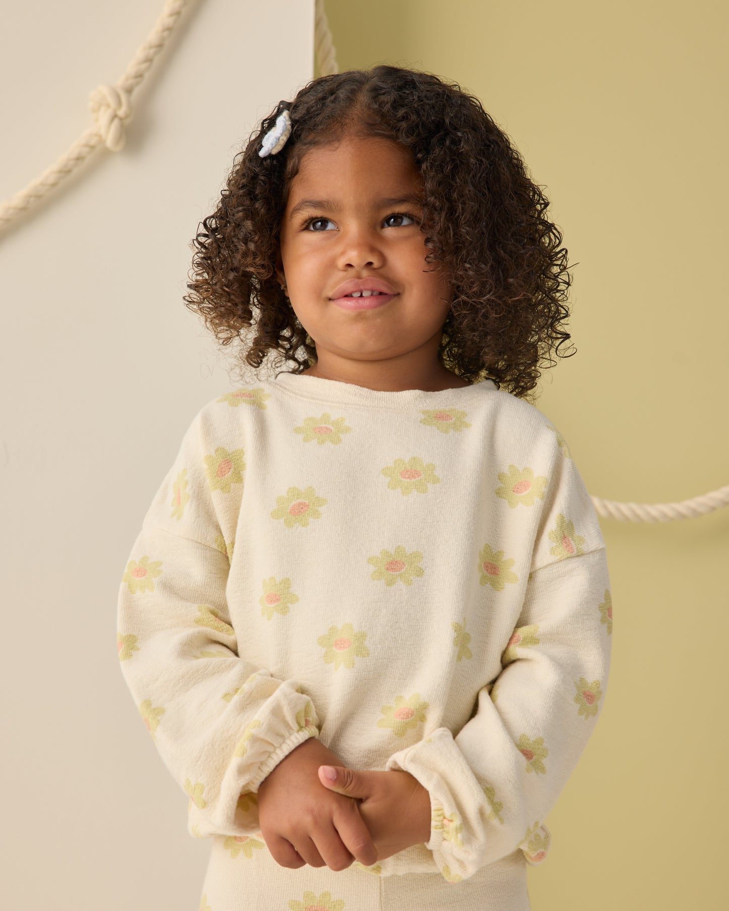 Rylee and Cru Spongey Knit Set - Yellow Daisy