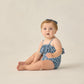 Rylee and Cru Ruffle One-Piece - Navy Floral