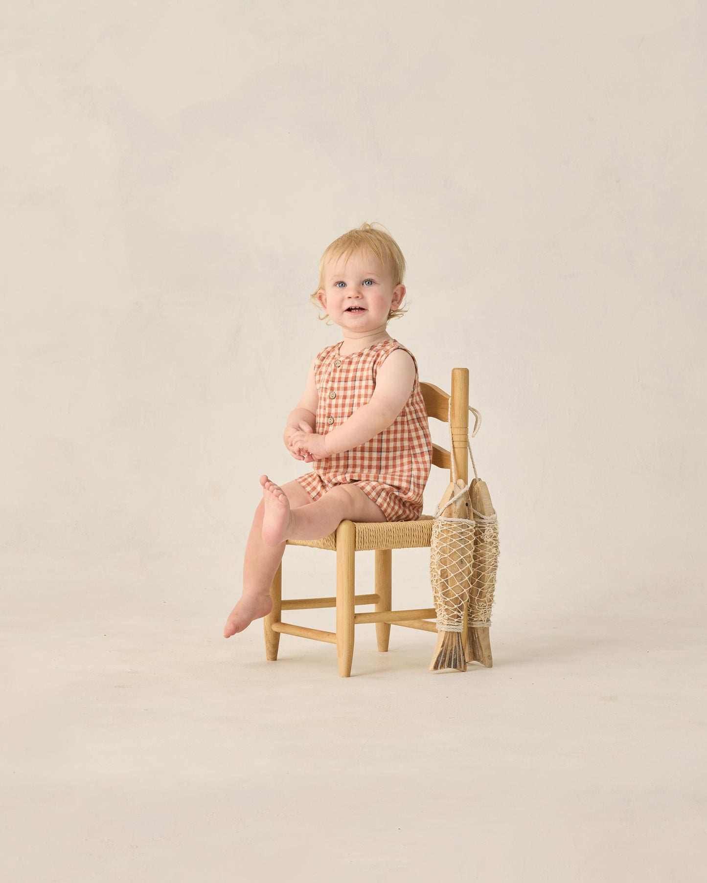 Rylee and Cru Mavrick Romper - Poppy Gingham
