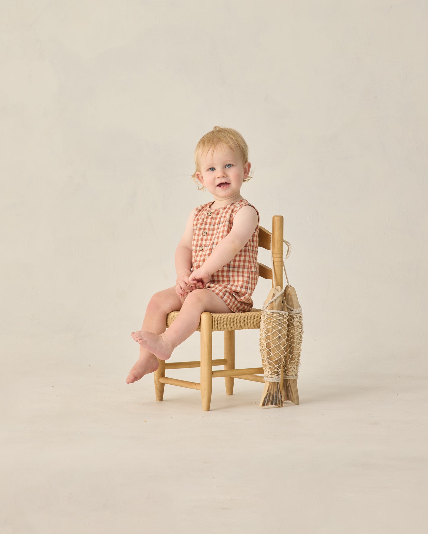 Rylee and Cru Mavrick Romper - Poppy Gingham