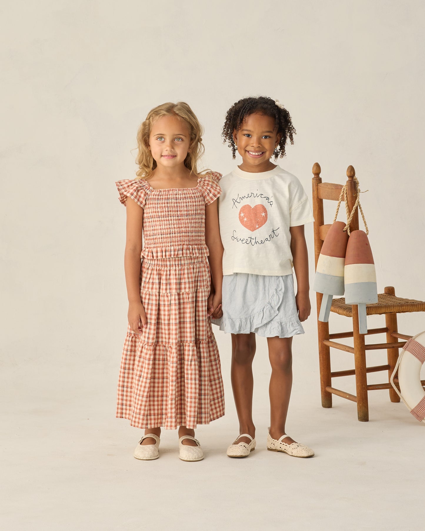 Rylee and Cru Zayla Top - Poppy Gingham