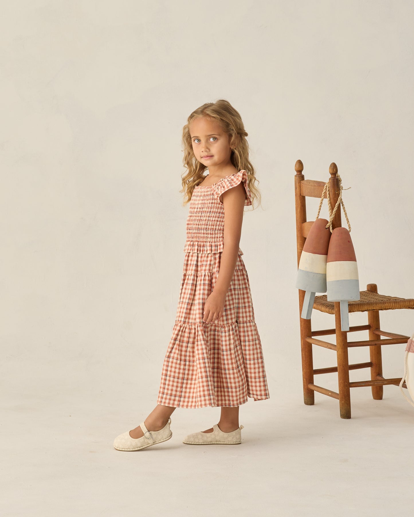 Rylee and Cru Zayla Top - Poppy Gingham
