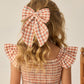 Rylee and Cru Oversized Bow - Poppy Gingham