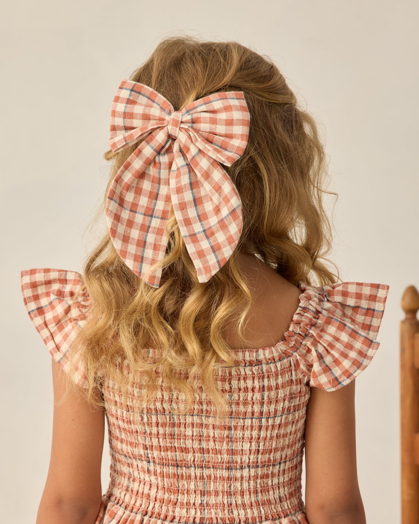 Rylee and Cru Oversized Bow - Poppy Gingham