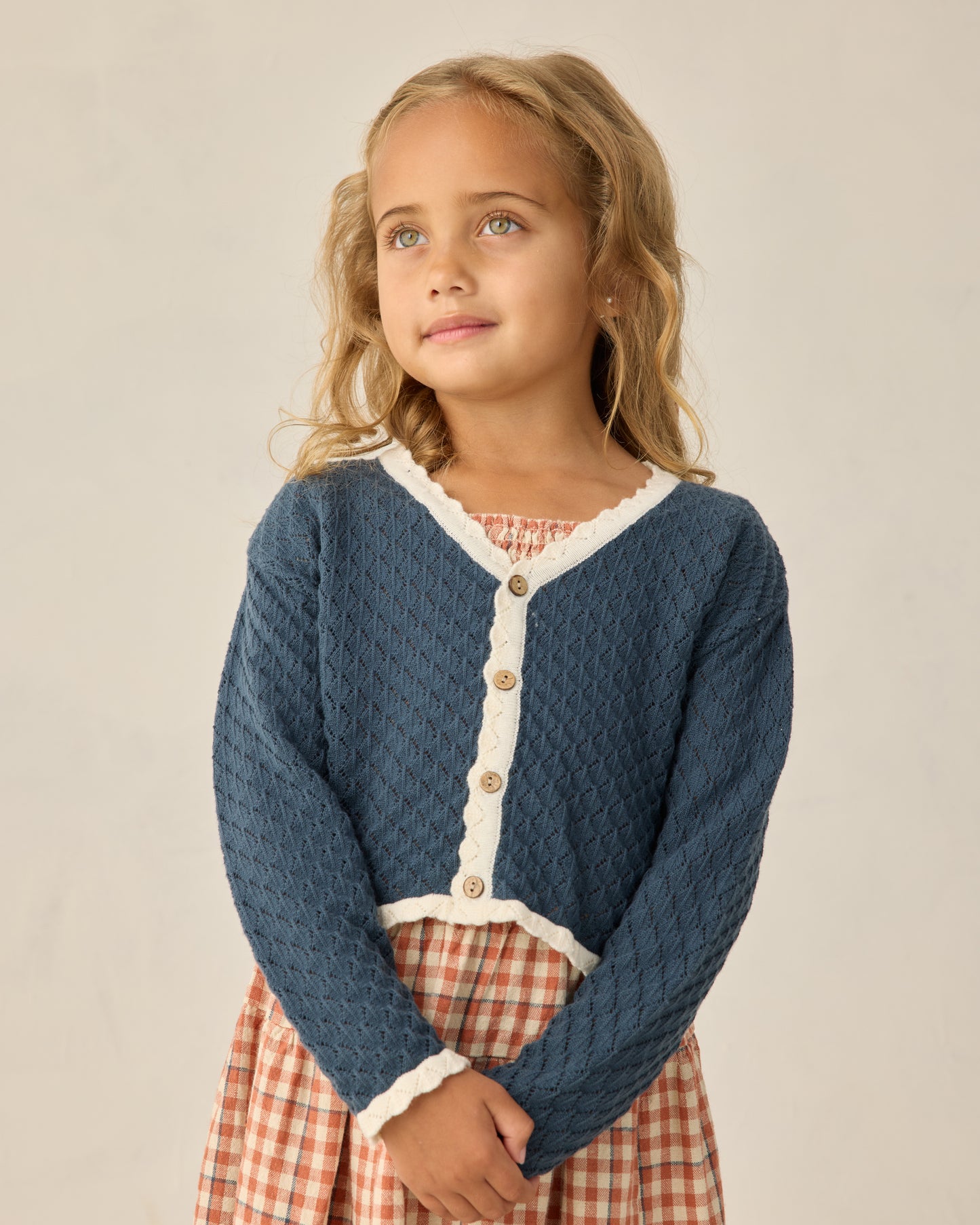 Rylee and Cru Tiered Midi Skirt - Poppy Gingham