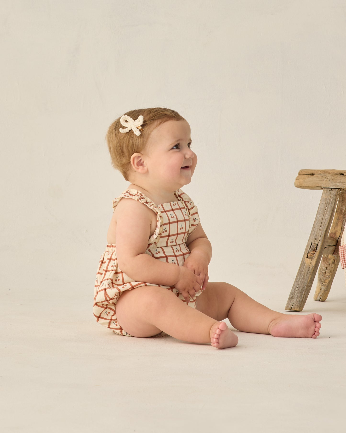 Rylee and Cru Chiara Romper - Cherry Check