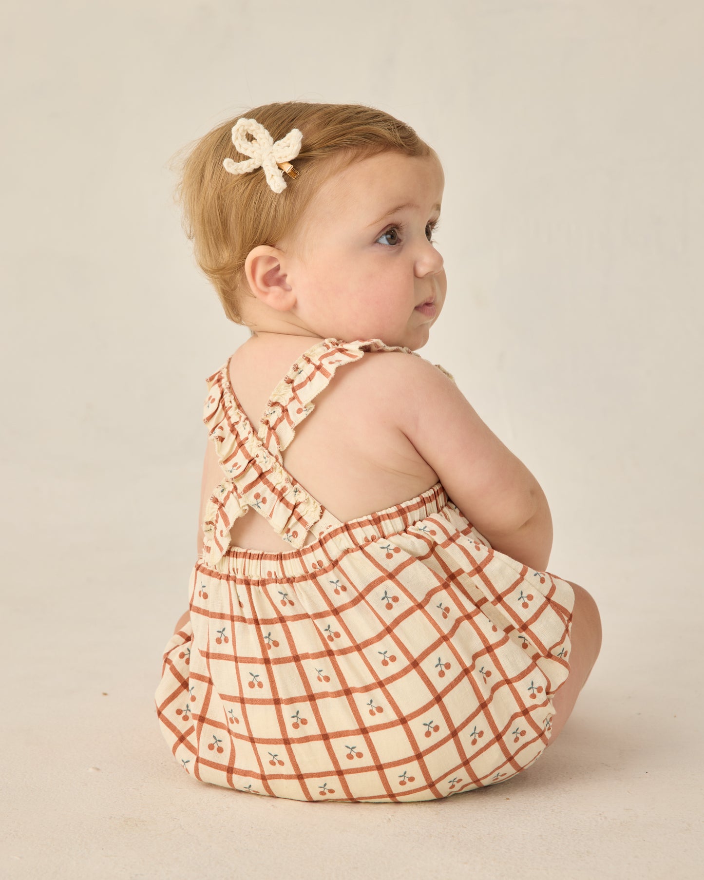Rylee and Cru Chiara Romper - Cherry Check