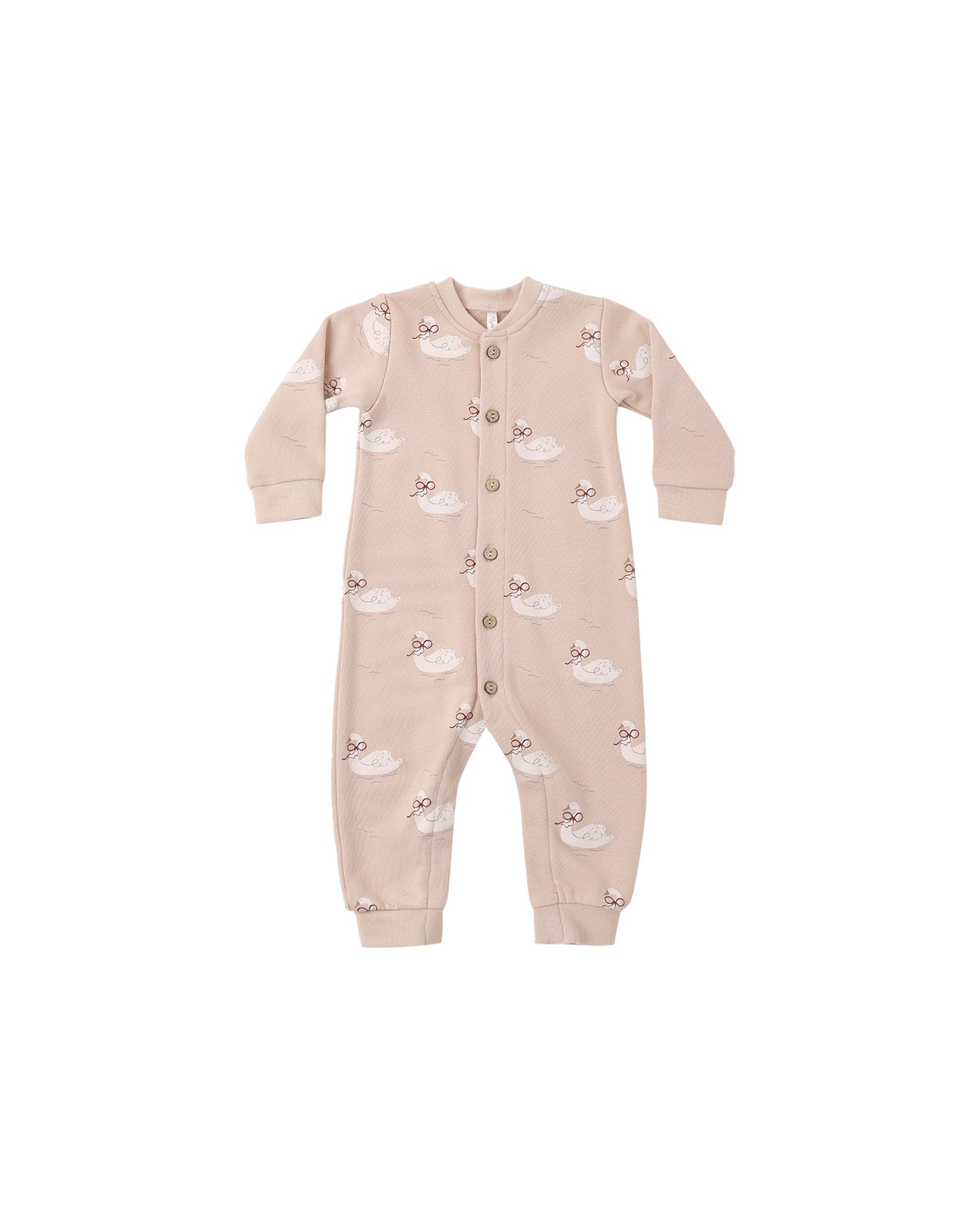 Rylee and Cru Button Down - Jumpsuit Swans