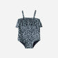 Rylee and Cru Ruffle One-Piece - Navy Floral