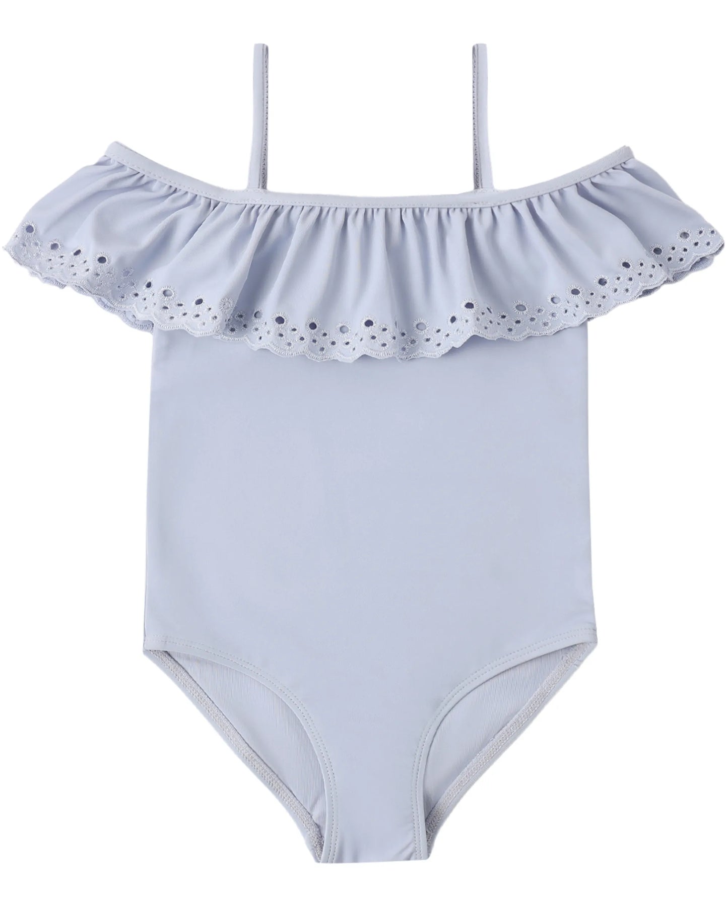 Rylee and Cru Off-The-Shoulder One-Piece - Periwinkle