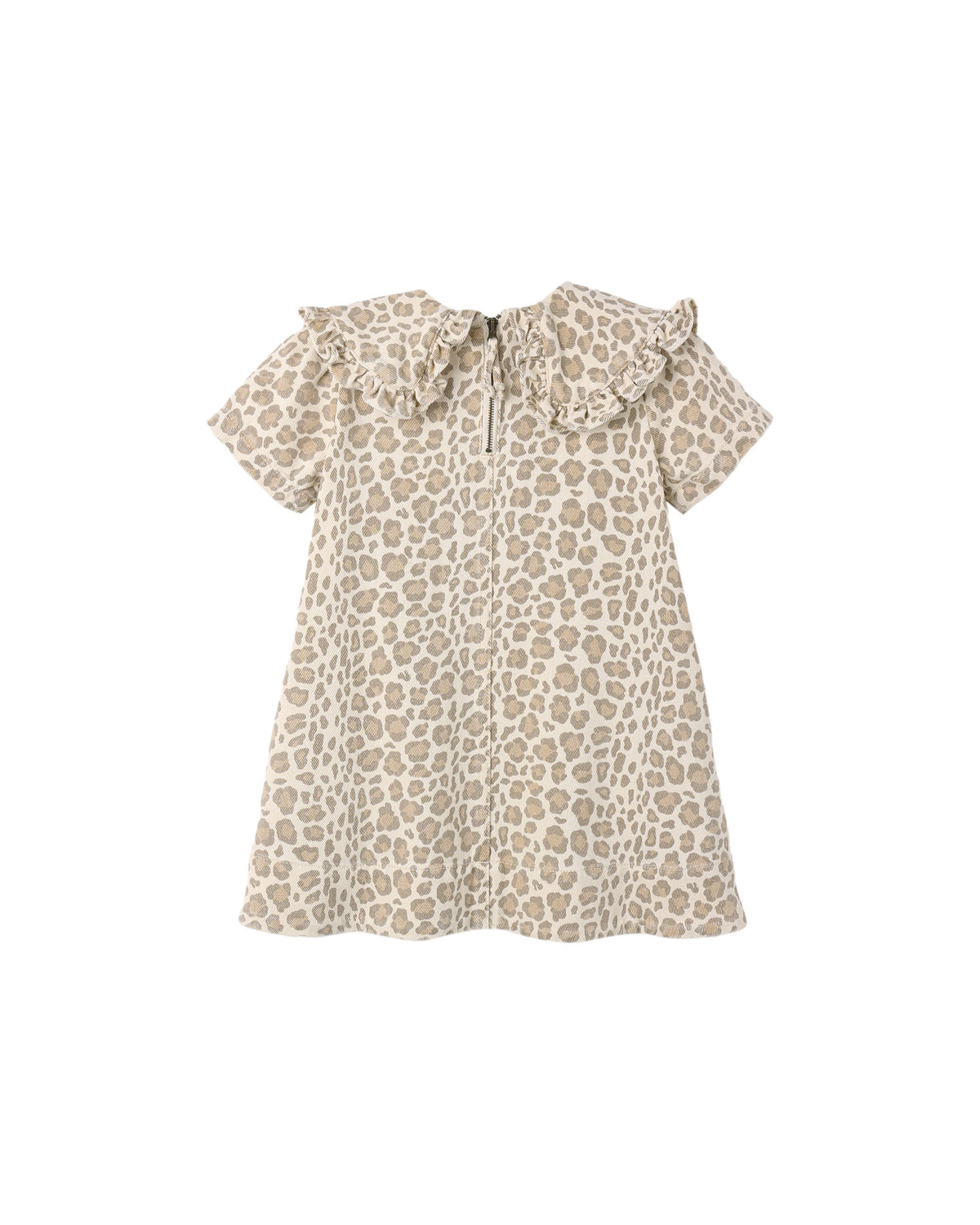 Rylee and Cru Collared Denim - Mini Dress Leopard