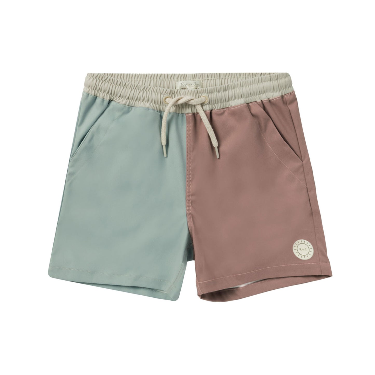 Rylee and Cru Boardshort Swimsuit - Mulberry / Blue