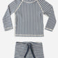 Rylee and Cru Boys Rashguard Set - Navy Stripe