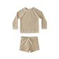 Rylee and Cru Boys Rashguard Set - Ocre Check
