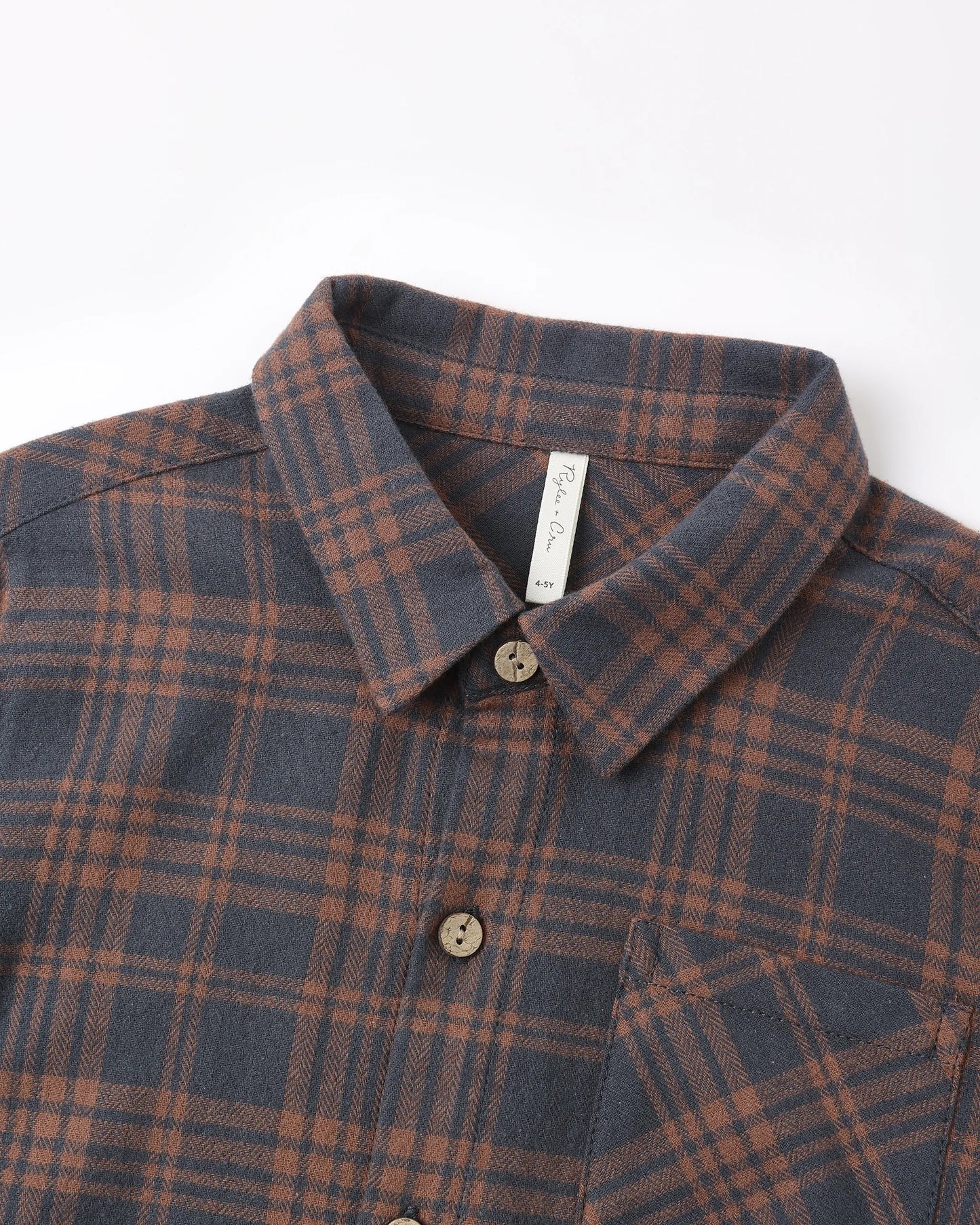Rylee and Cru Collared Long Sleeve Shirt - Midnight Plaid