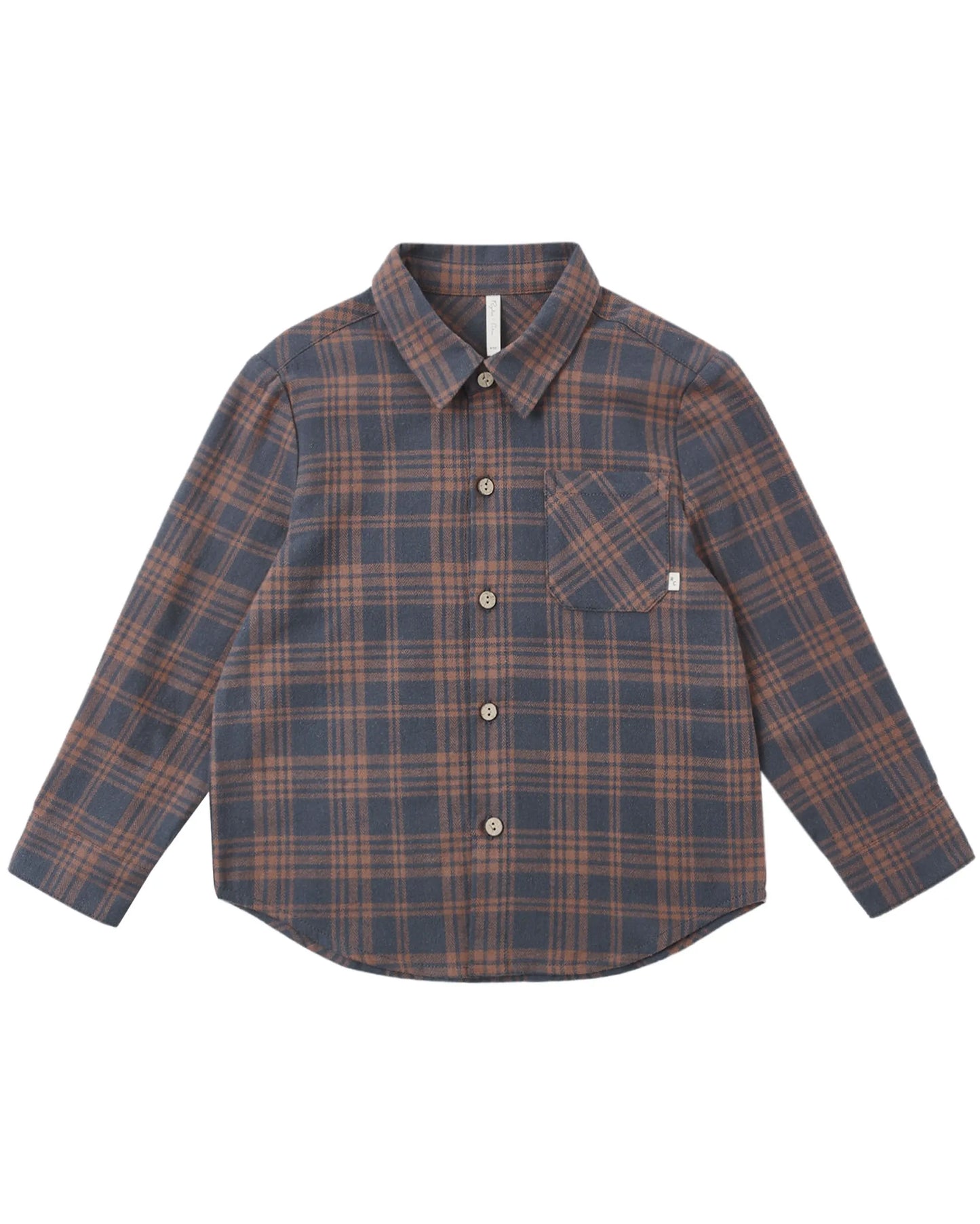 Rylee and Cru Collared Long Sleeve Shirt - Midnight Plaid