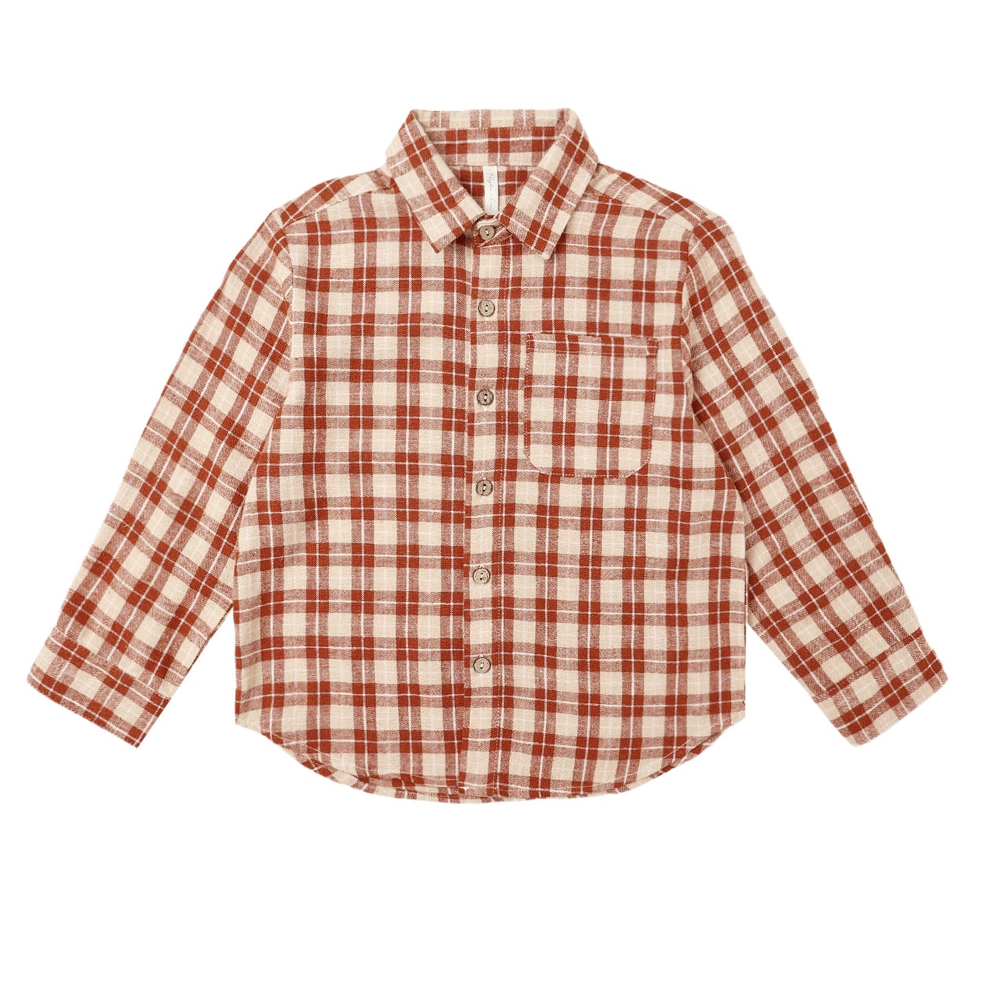 Rylee and Cru Collared Long Sleeve Shirt - Red Plaid
