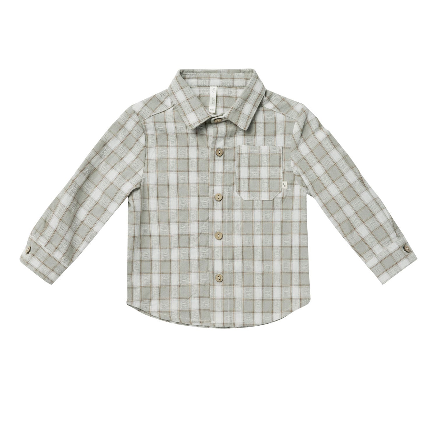 Rylee and Cru Collared Shirt - Pewter Plaid