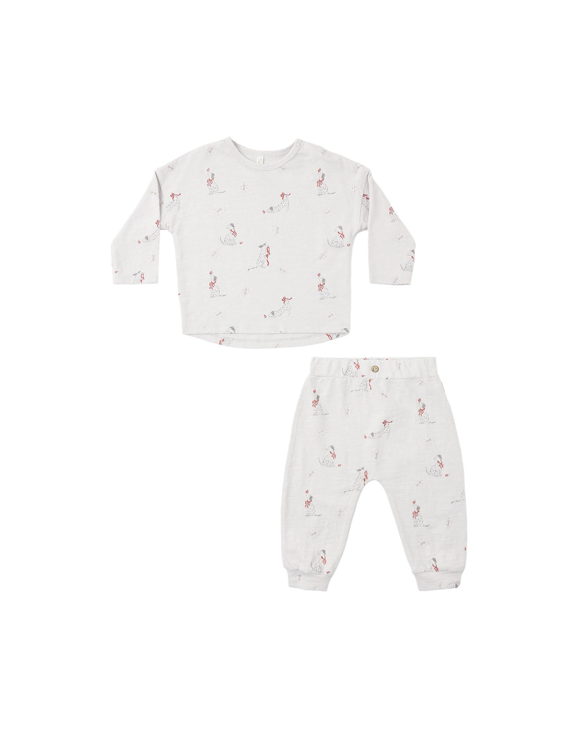 Rylee and Cru Long Sleeve Tee + Pant Set - Dalmatian