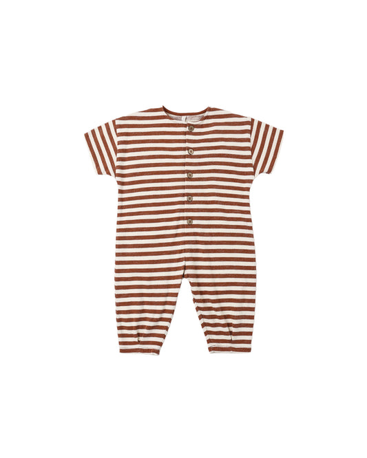 Rylee and Cru Hayes Jumpsuit - Brick Stripe
