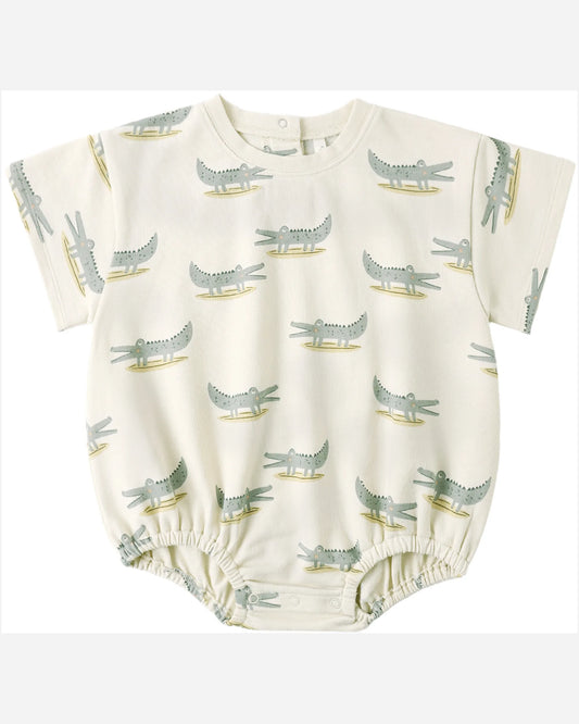 Rylee and Cru Relaxed Bubble Romper - Alligators