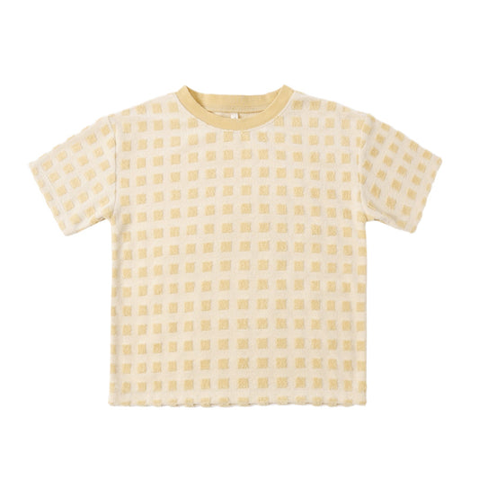 Rylee and Cru Relaxed Tee - Butterscotch Grid