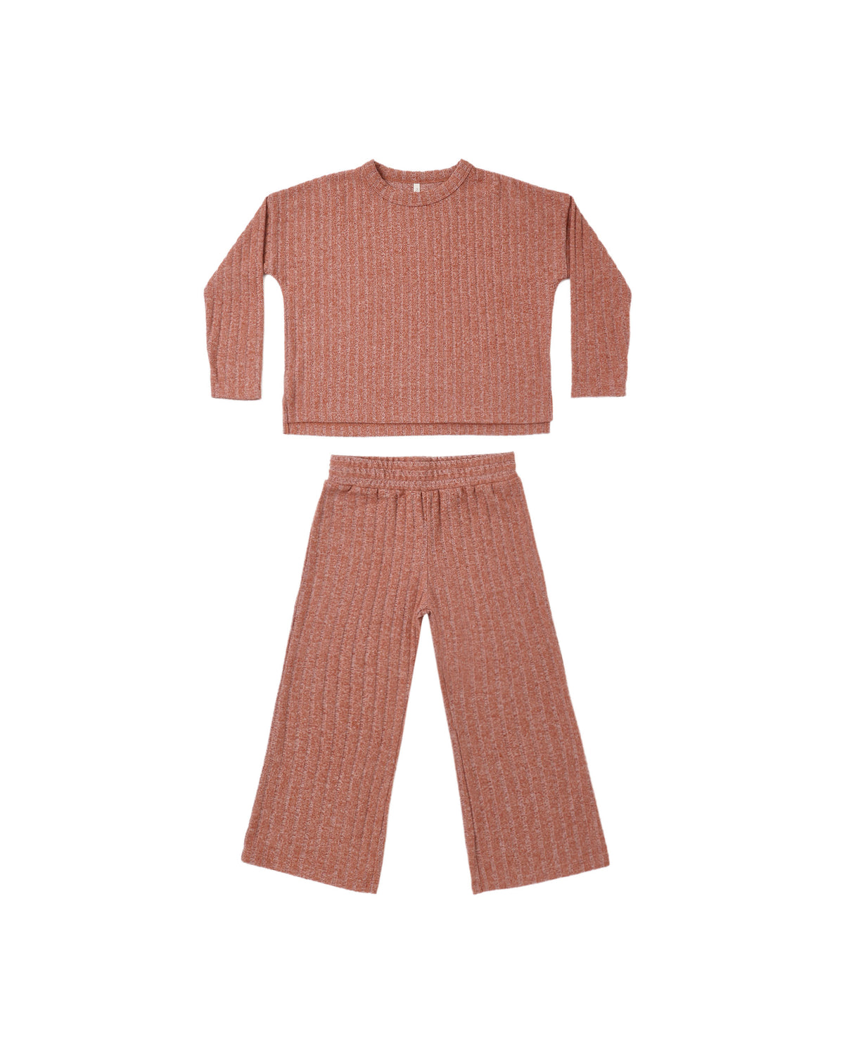 Rylee and Cru Cozy Rib Knit Set - Ruby