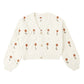 Rylee and Cru Boxy Crop Cardigan - Winter Daisy Embroidery