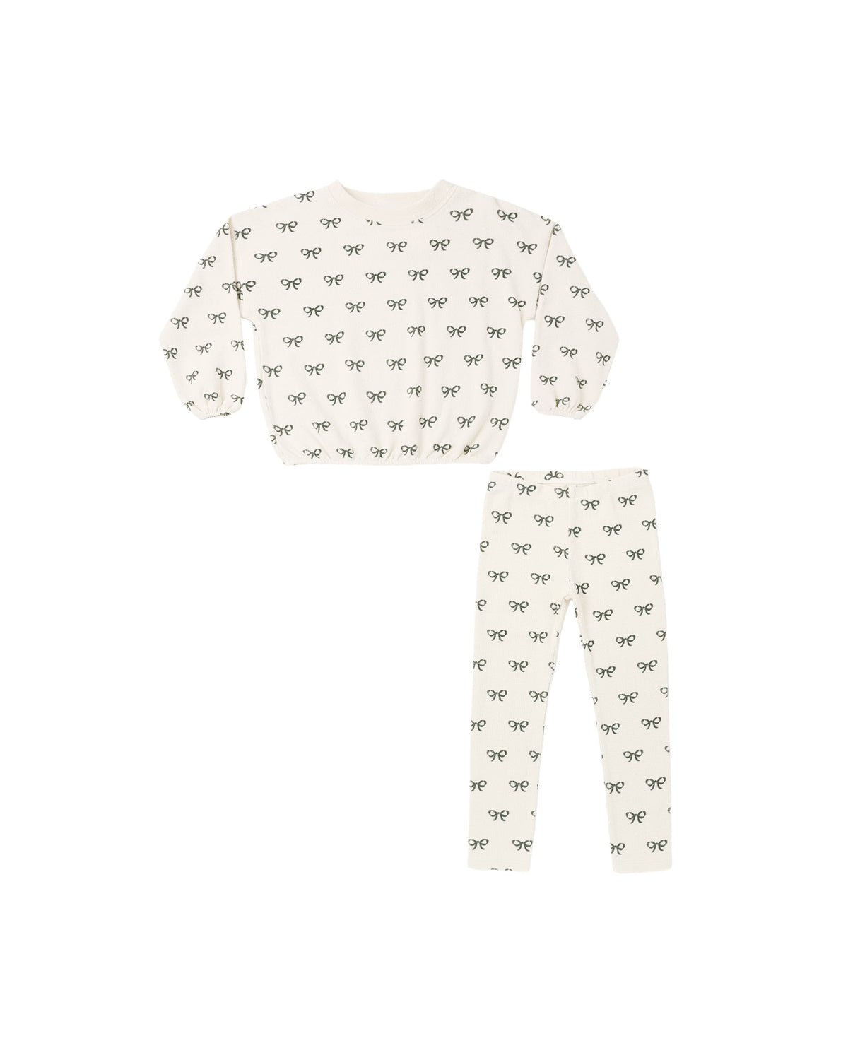 Rylee and Cru Spongey Knit Set - Evergreen Bows
