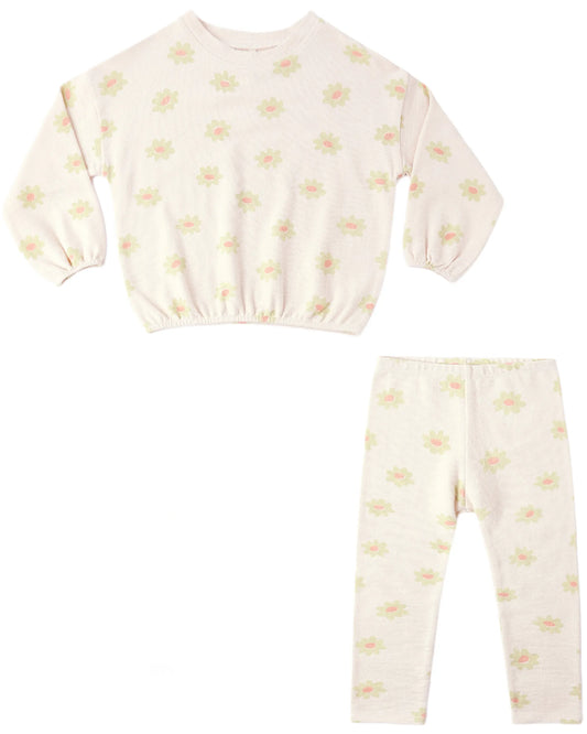 Rylee and Cru Spongey Knit Set - Yellow Daisy