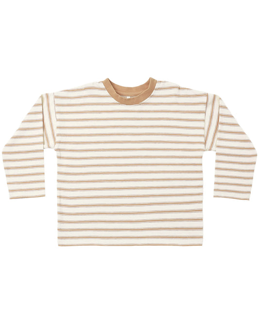 Rylee and Cru Camden Long Sleeve Tee - Fawn Stripe