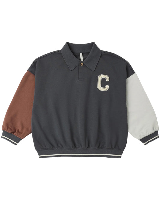 Rylee and Cru Collared Sweatshirt - Color Block