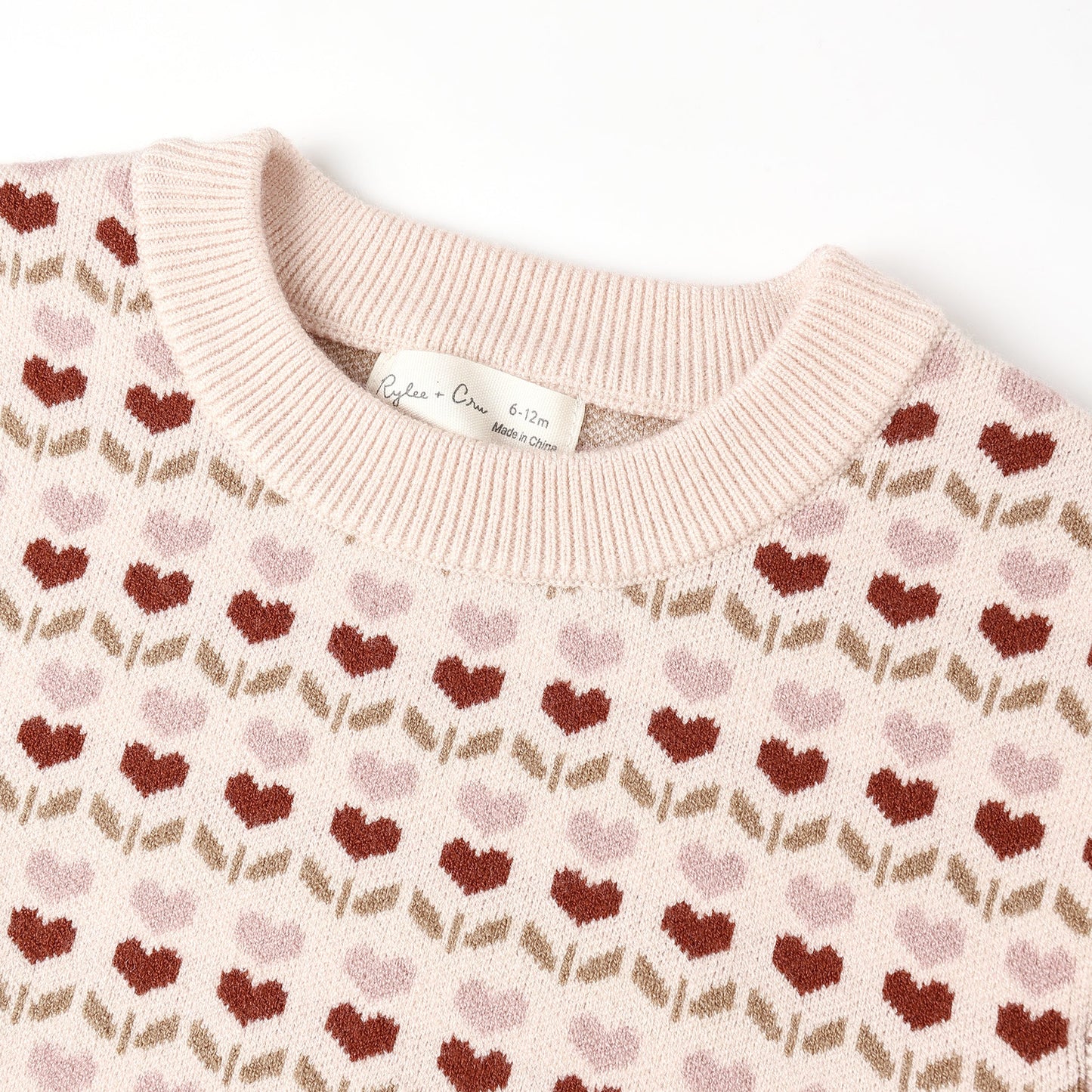 Rylee and Cru Jacquard Knit Set - Ruby Hearts
