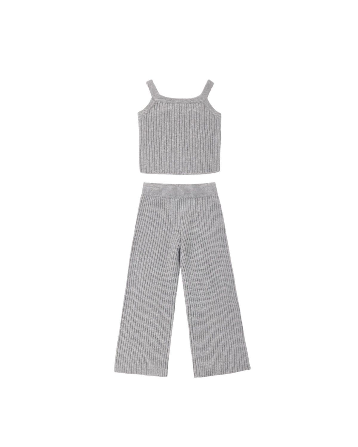 Rylee and Cru Fuzzy Knit - Lounge Set Dusty Blue