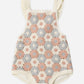 Rylee and Cru Crochet Romper - Blue / Light Pink / Ivory