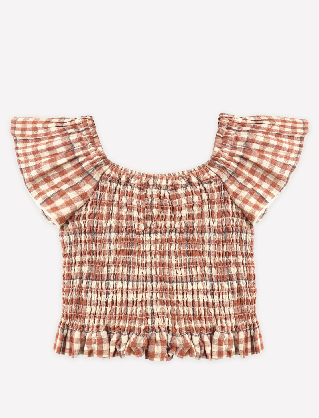 Rylee and Cru Zayla Top - Poppy Gingham