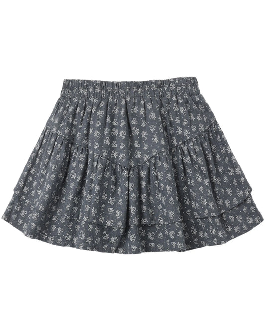 Rylee and Cru Tiered Mini Skirt - Heart Ditsy