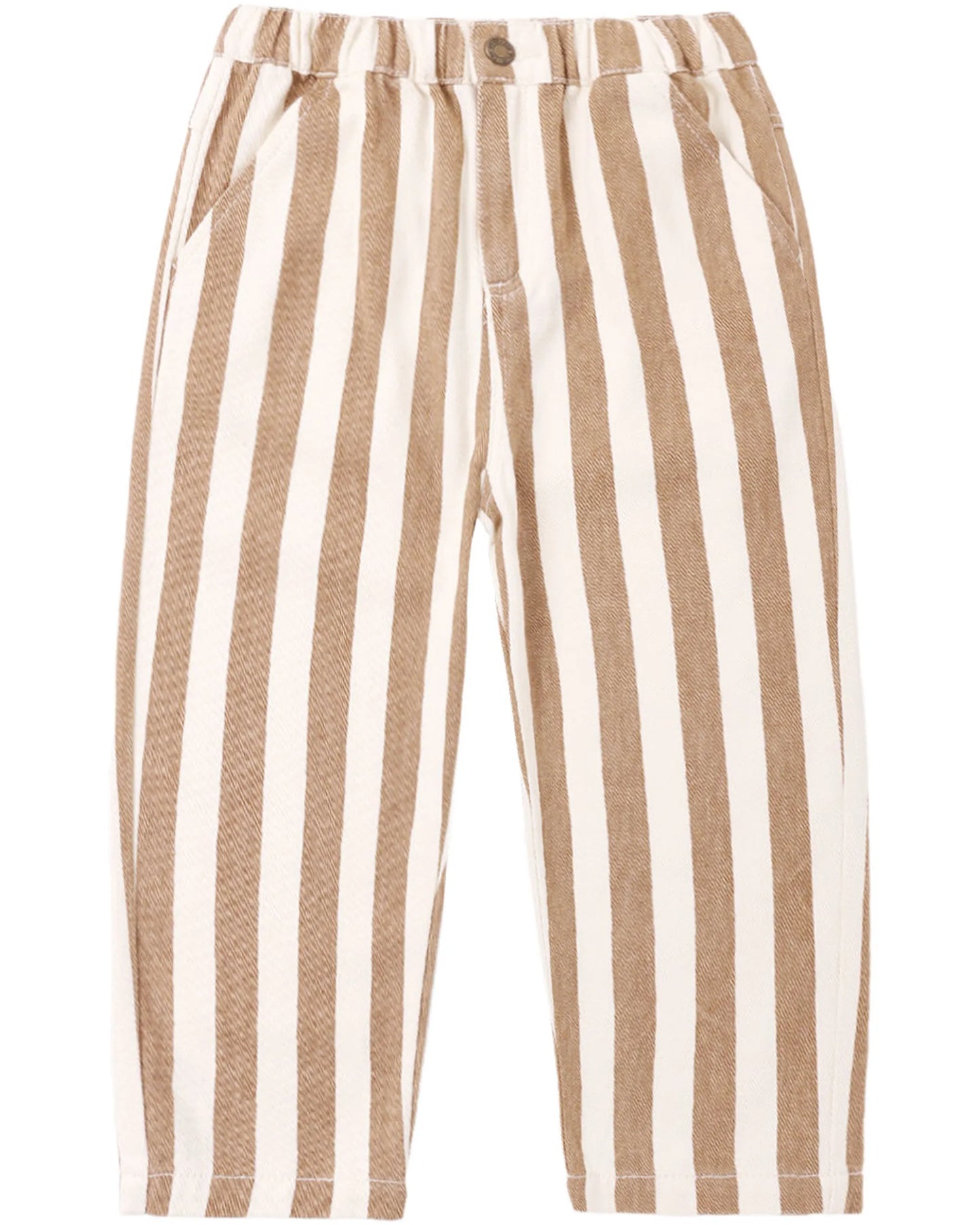 Rylee and Cru Baggy Pant - Fawn Pinstripe