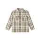 Rylee and Cru Pocketed Corduroy Shirt - Olive Dobby Plaid