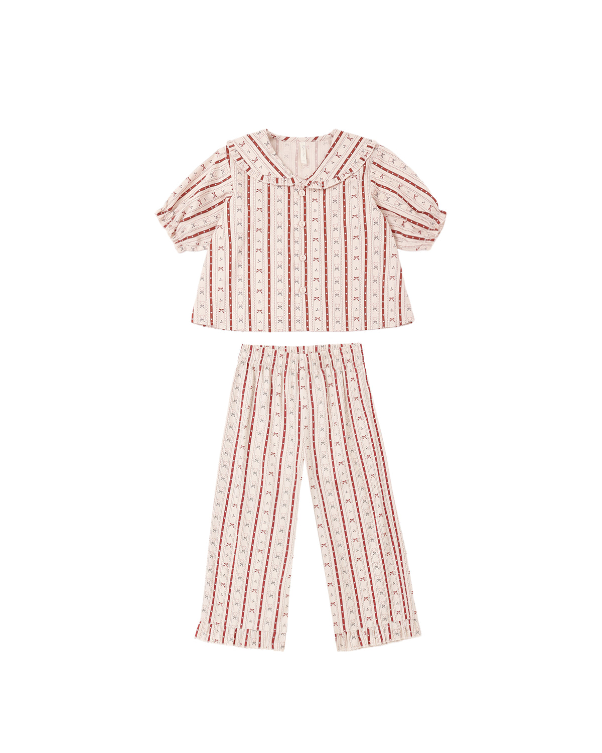 Rylee and Cru Ruffle Pajamas - Candy Cane Lane