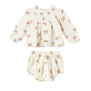 Rylee and Cru Sophia Top + Bloomer Set - Ruby Bows