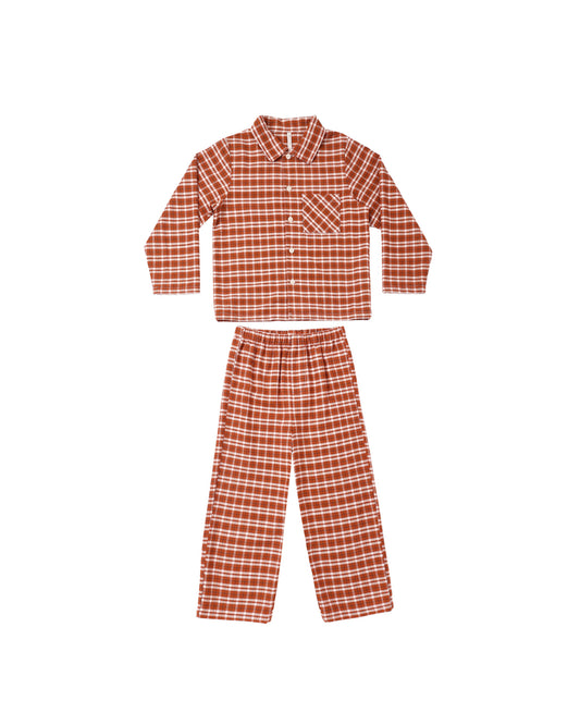 Rylee and Cru Long Sleeve Pajamas - Ruby Plaid