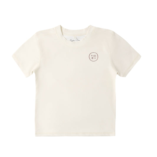 Rylee and Cru Short Sleeve Rashguard - Natural