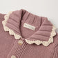 Rylee and Cru Collared Cardigan - Rosewood